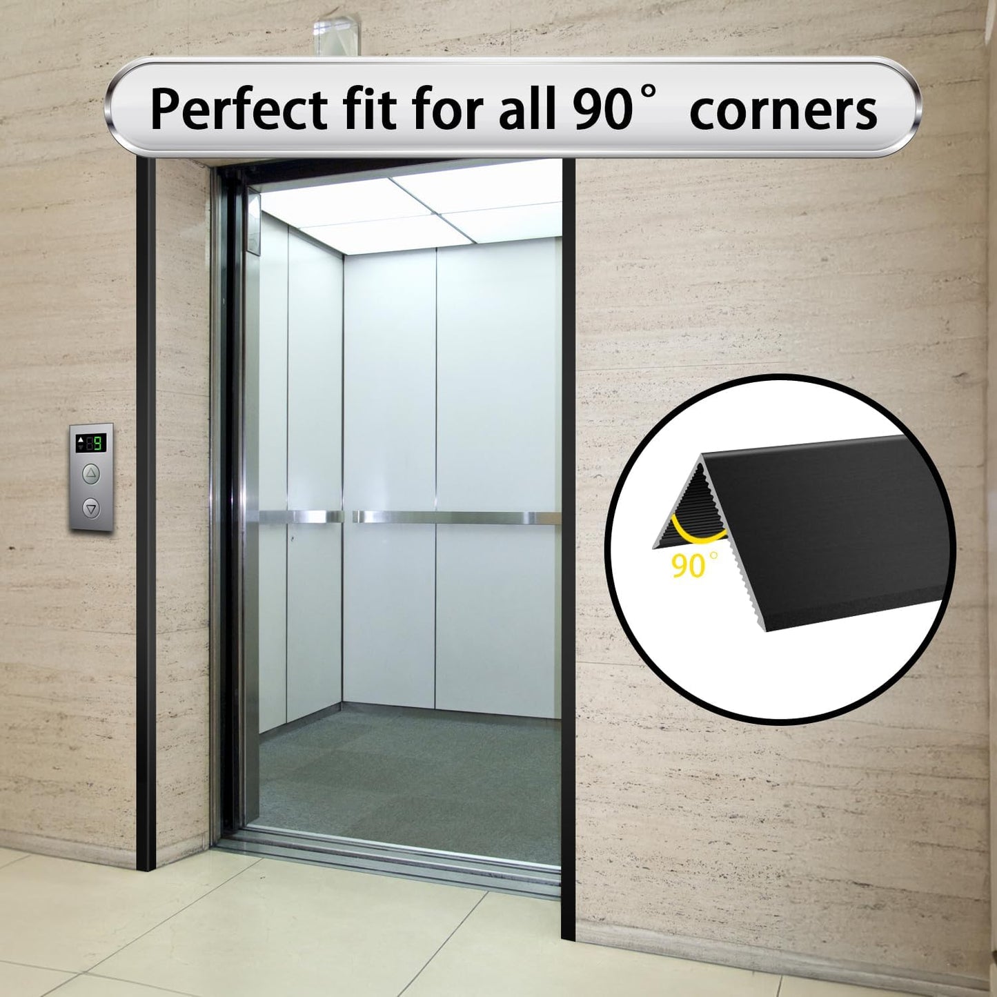 10PCS 1.2x1.2x48” Aluminum Alloy Metal Wall Corner Protectors for Wall 20Ga Thickness Black Color Wall Corner for Wall, Guards Door Trim and Window Frames