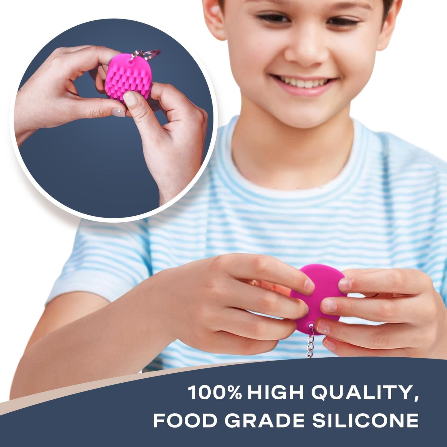 HedgeHog Hoglet Mini Keychain Soft, Smooth, Lightweight & Silent Fidget Toys for Stress Relief - Perfect Sensory Toy