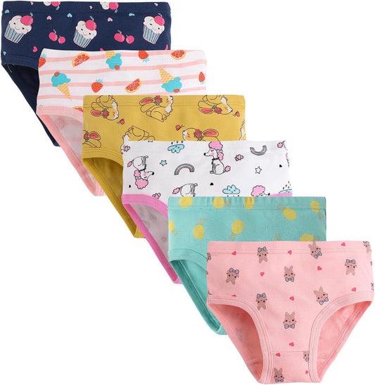 Hahan Girls Soft Panties Toddler Girls Cotton Underwear Kids Briefs