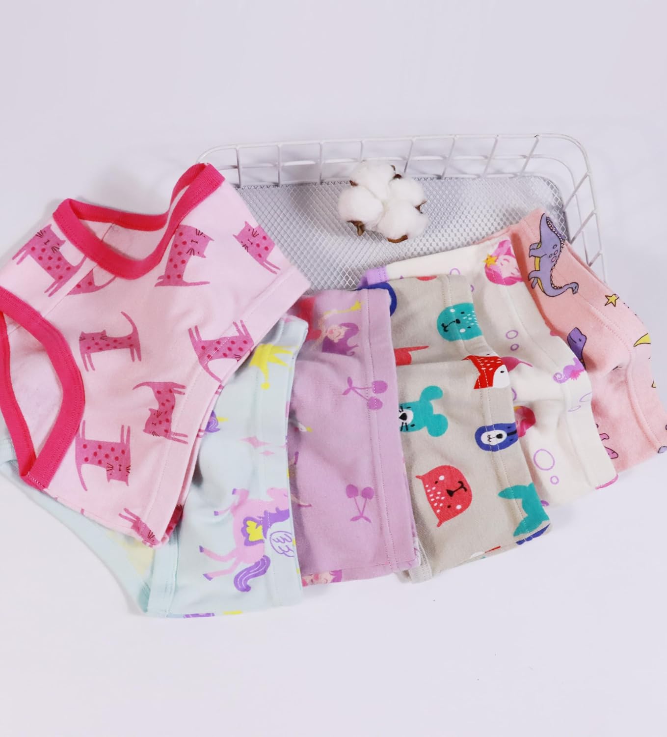 Hahan Girls Soft Panties Toddler Girls Cotton Underwear Kids Briefs