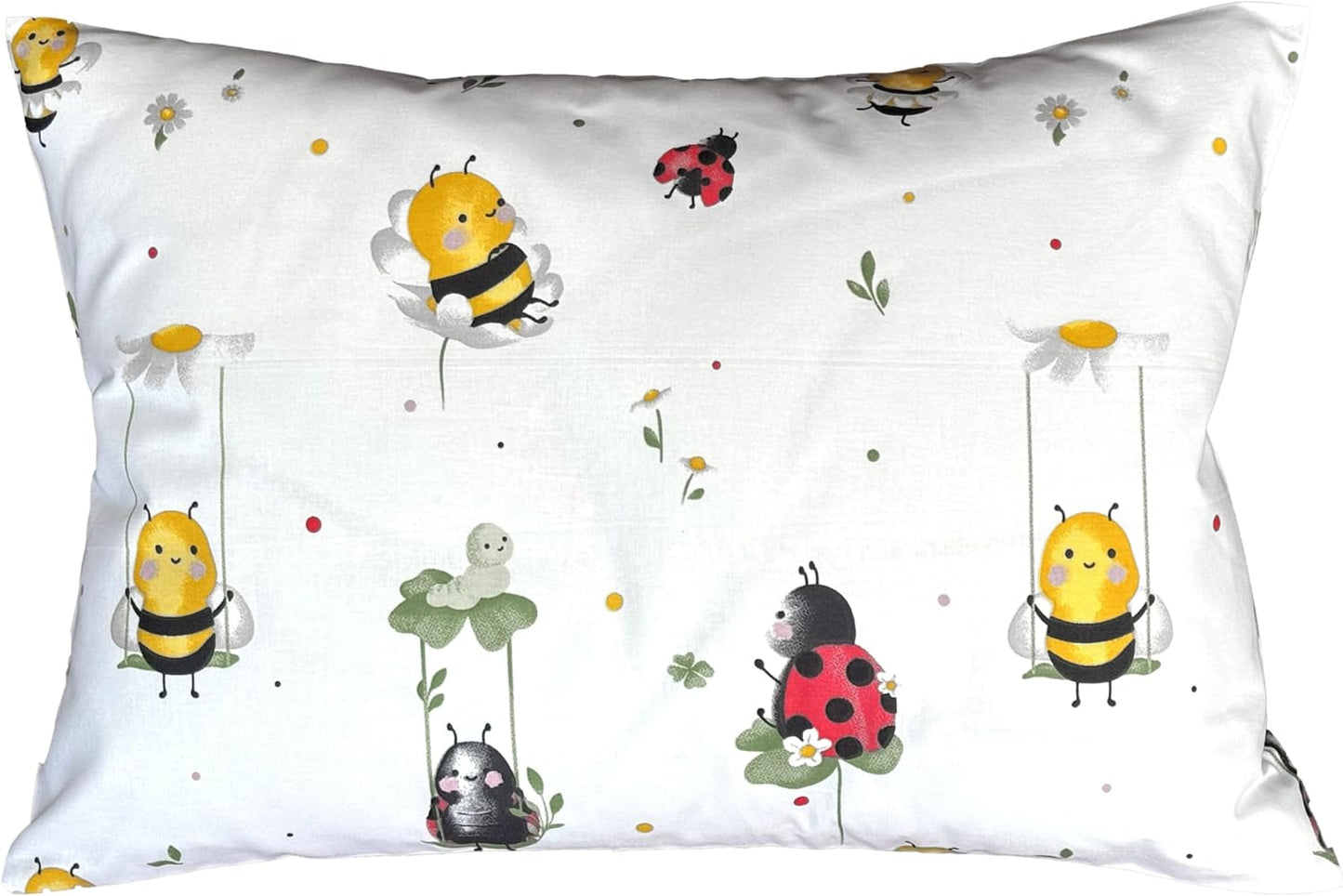 13x18 Pillowcase Kids Standard Size - Cotton Toddler Pillowcase, Bees Pillow Covers for Boys, Girls & Kids, Cute Travel Pillow Case Baby - Cute Bees