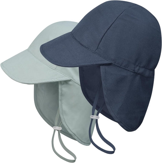 2 Pack Baby Sun Hats UPF 50+ Toddler Beach Hat for Girls Boys 0-4 Years