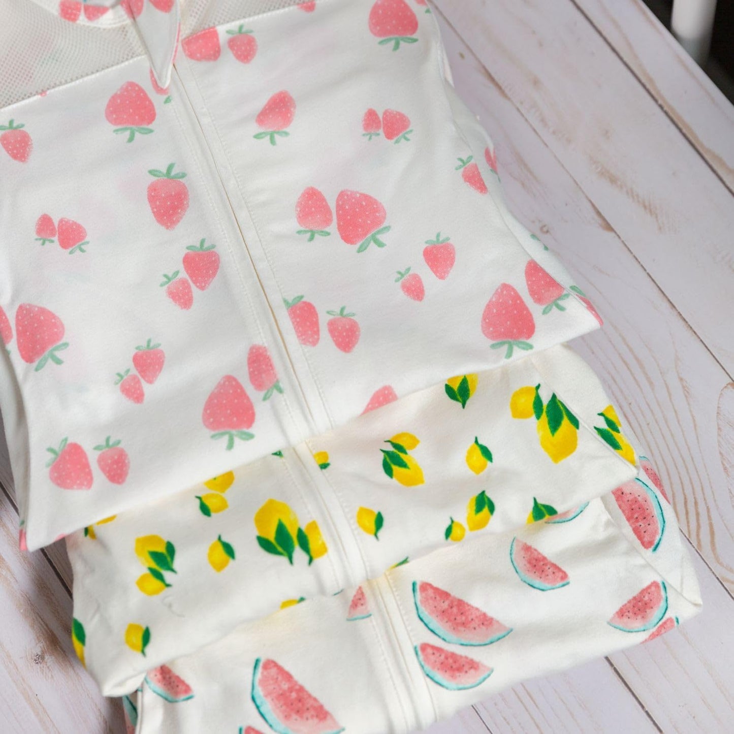 Happiest Baby SNOO Sleep Sack - 100% Organic Cotton Baby Swaddle Blanket - Doctor Designed Promotes Healthy Hip Development (Ivory Lemons, X-Large)