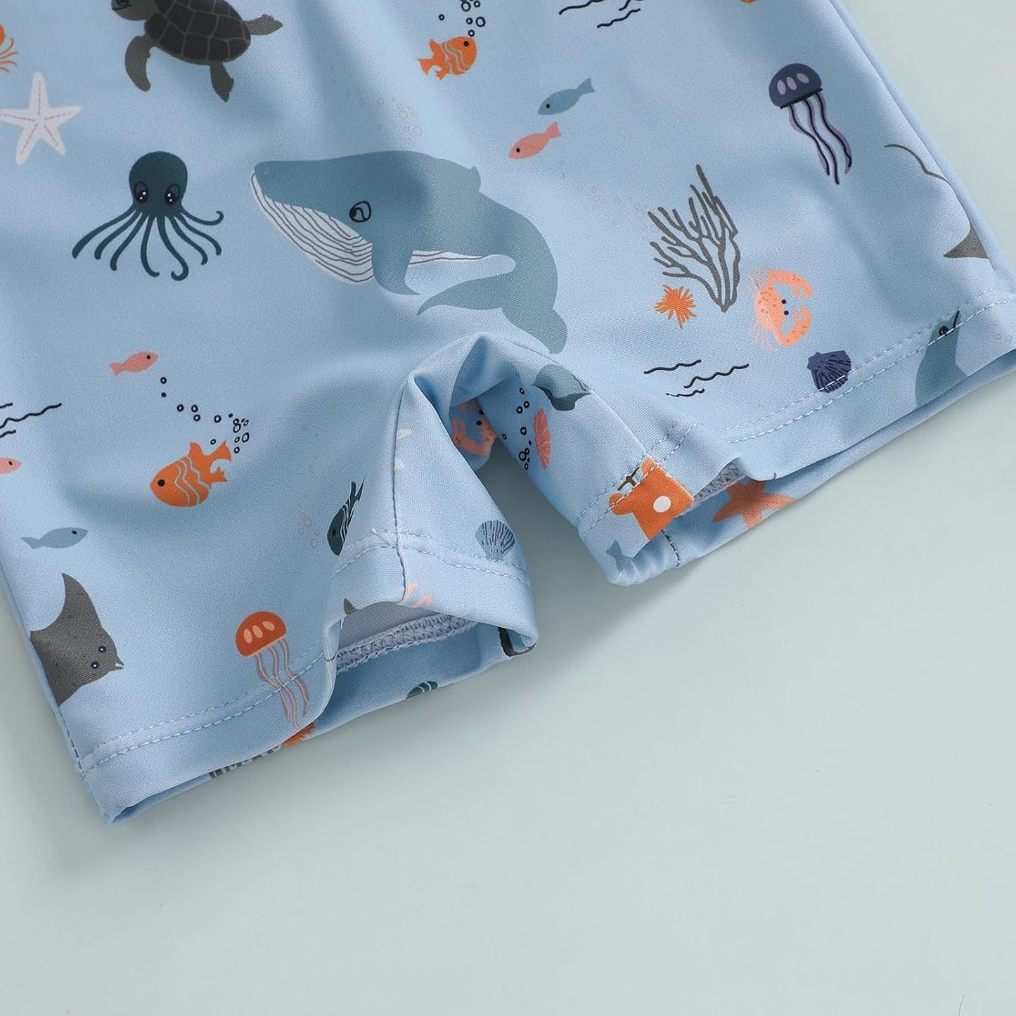 Hnyenmcko Baby/Toddler Boy Rash Guard Swimsuit Long Sleeve One Piece Zipper Swimwear Sunsuit Infant Bathing Suit Beachwear