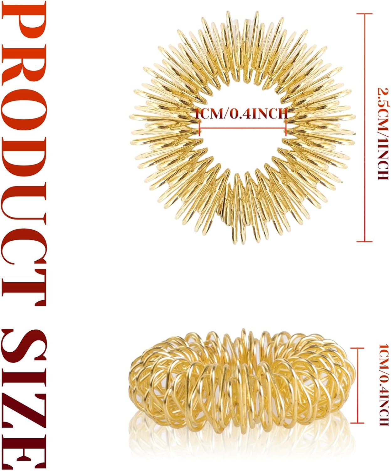 12 Pcs Fidget Rings Acupressure Rings Sensory Rings Trichotillomania Fidget Toys Stress Relief Toys Set Sensory Fidget Massager Ring for Fingers Stress Anxiety Relief(Silver and Gold)