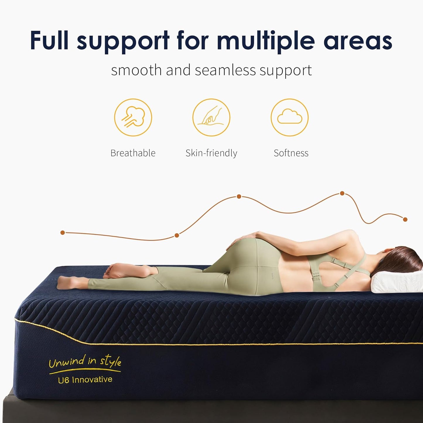 12 Inch Gel-Infused Memory Foam Mattress Queen Size,Medium Soft with Removable Washable Cover Cooling Gel Bed in a Box,CertiPUR-US Certified,60"X80"X12" Navy Blue