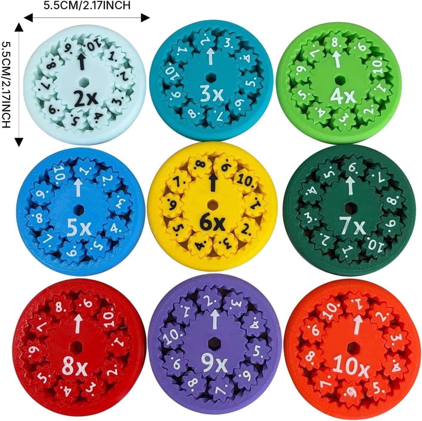 2024 New Math Fidget Spinners, Math Fact Fidget Spinners for Fidgeting Funny Learning Math Spinner(Multiplication Division)