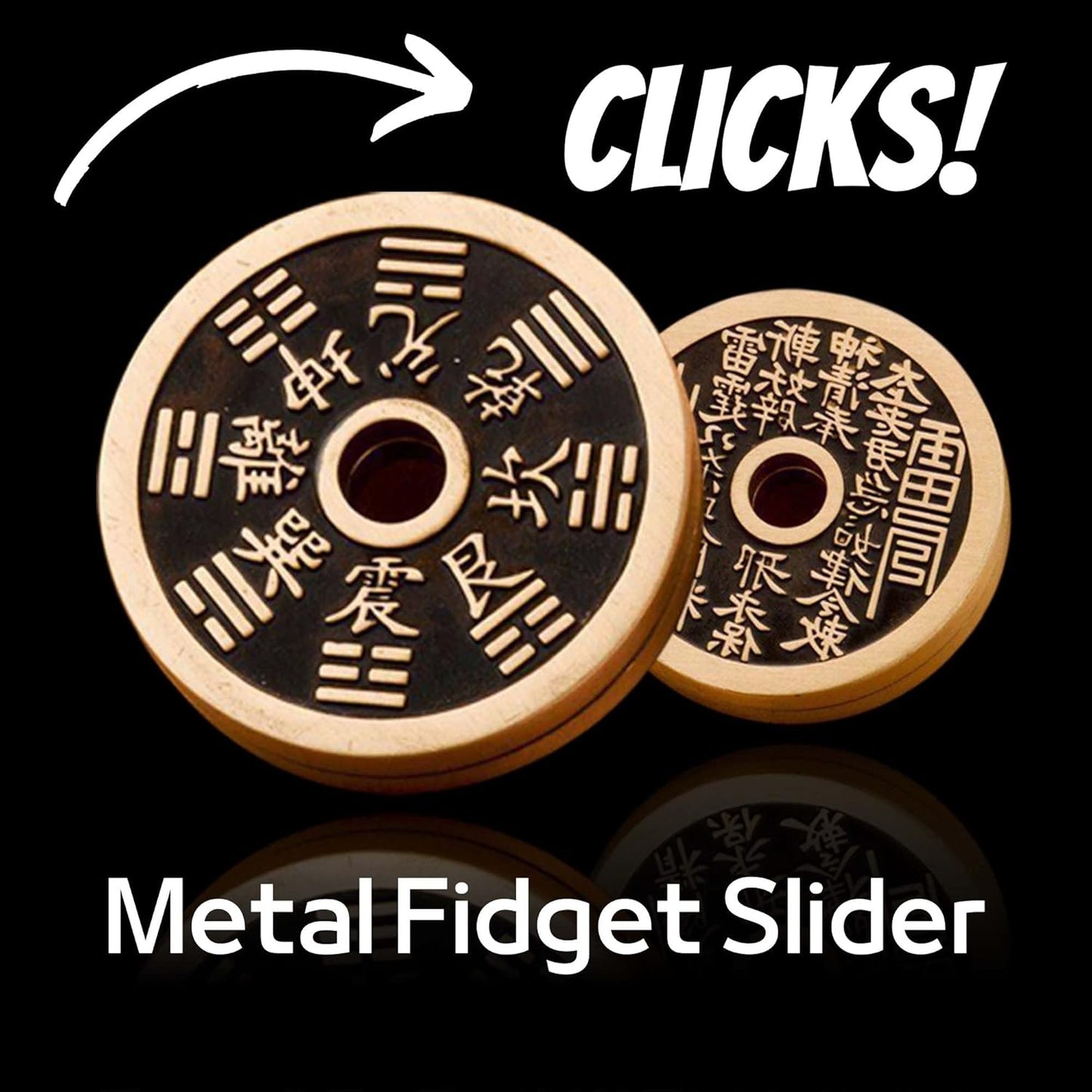 Haptic Coin Fidget Slider Fidget Coins EDC Fidget Lucky Coin Metal Fidget Toys for Adults ADHD Birthday Gift
