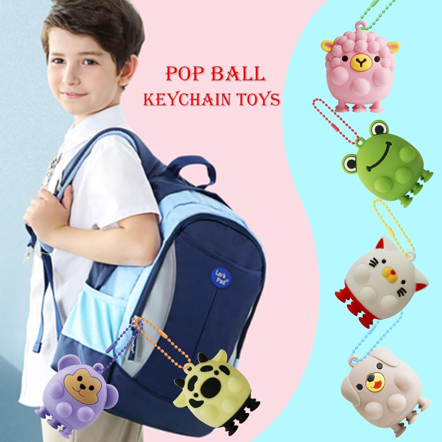 24 Pack Animal Pop Party Favors for Kids,3D Pop Animals Fidget Toys,Birthday Party Favors,Goodie Bag Stuffers,Bath Suction Toys,Treasure Box Toys,Kids Prizes