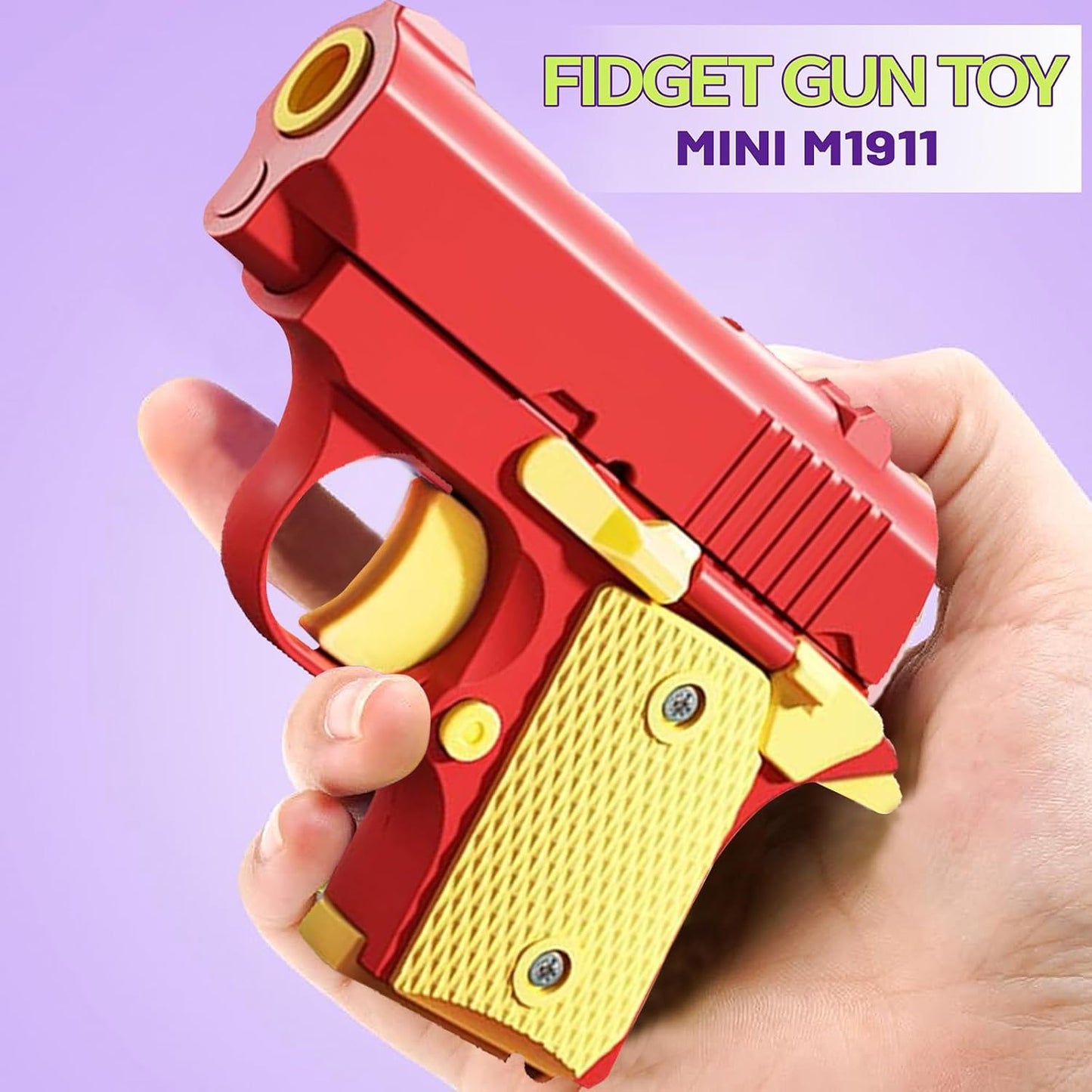 1911 3D Printed Small Pistol Toys, Stress Relief Pistol Toys for Adults, Fidget Toys Suitable for Relieving ADHD, Anxiety, Suitable Toys for Friends Adults and Kids Best Gift