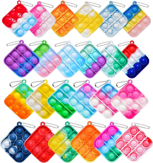 10PCS Pop Fidget Toys Pop Keychain The newest fidget sensory toys, press The bubble to hear The pop, small and easy to carry around can always take them out and play to relieve stress
