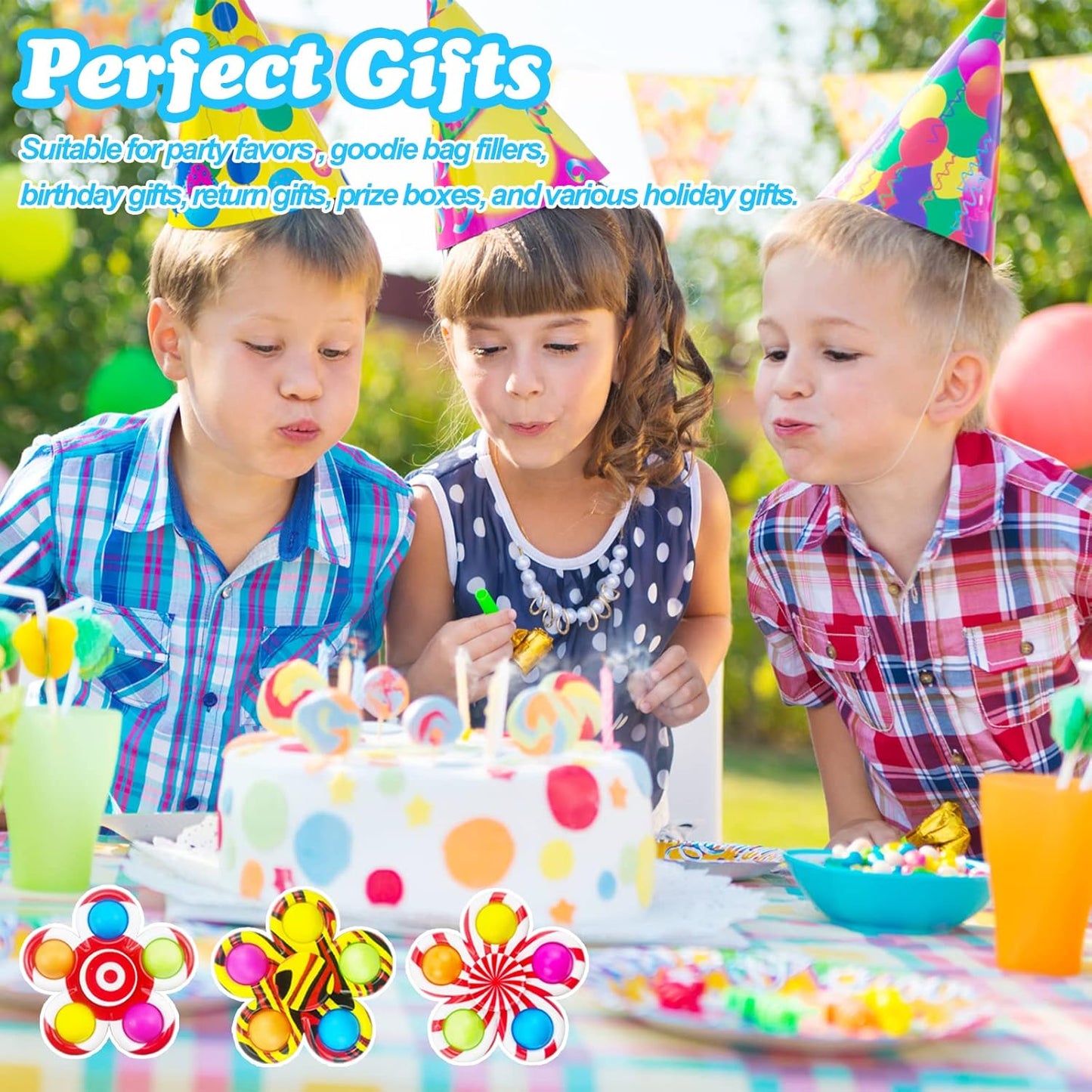 30 Fidget Spinners Toys, Party Favors Gifts for Kid,Pop Fidget Spinner Pack Bulk, Little Sensory Fidget Toys Pack, Classroom Prizes for Girls Boys Students