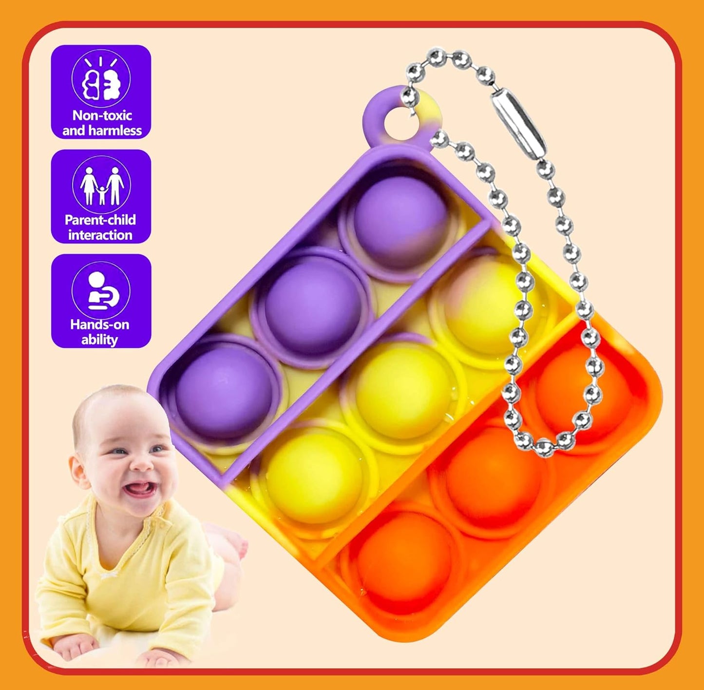 200 Pcs Mini Pop Bubble Fidget Toys for Party Favors, Pop Toy Bulk for Party Favor, Classroom Student Prizes Christmas Easter Basket Goodie Bag Stuffers Valentine for Kids