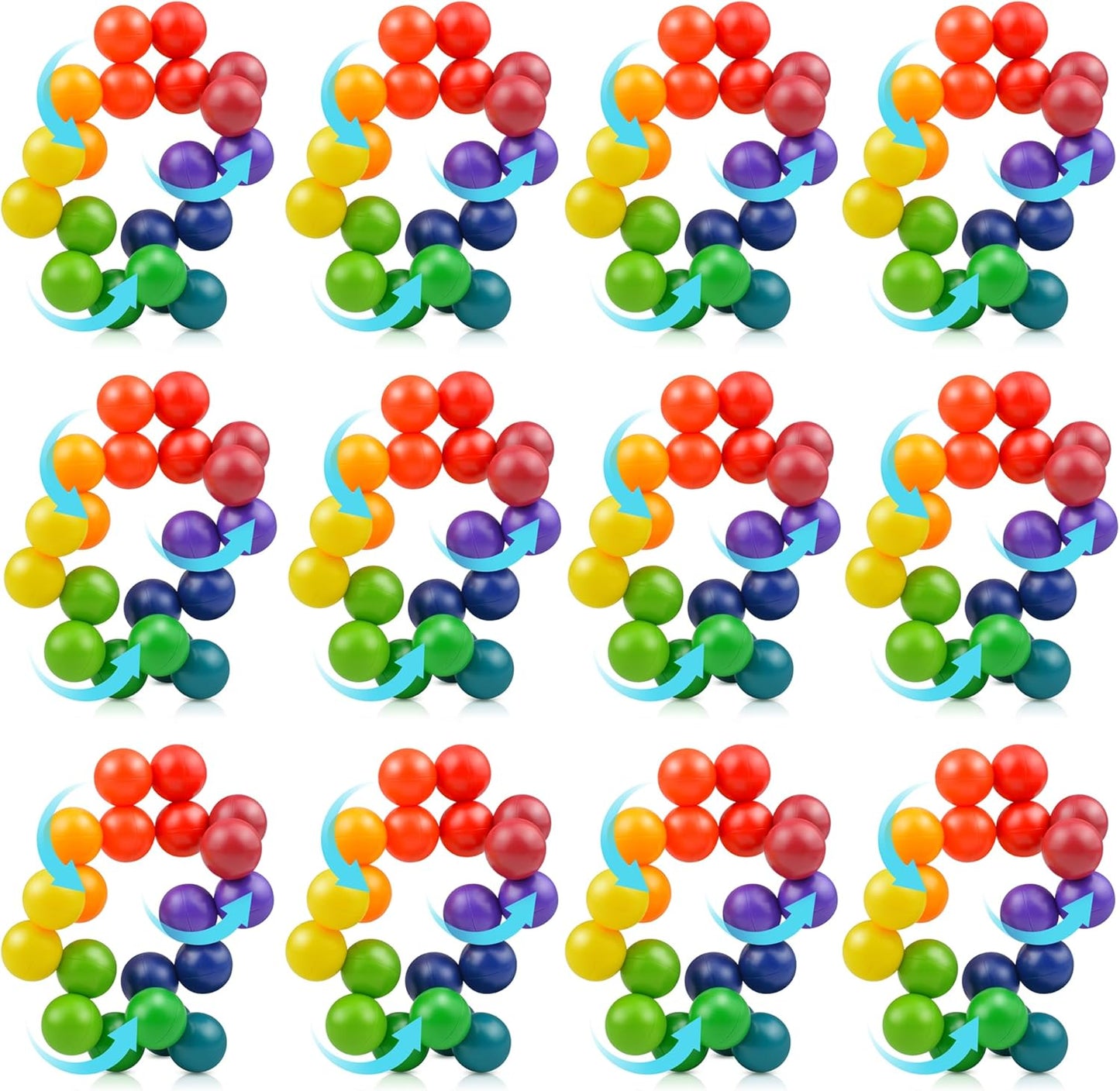 12PCS Autism Sensory Toys for Autistic Children,Quiet Fidget for Adults Kids, Stocking Stuffers for Boys,Autism for Toddlers 3-4,Travel for Ages 3-5 Gift(A)