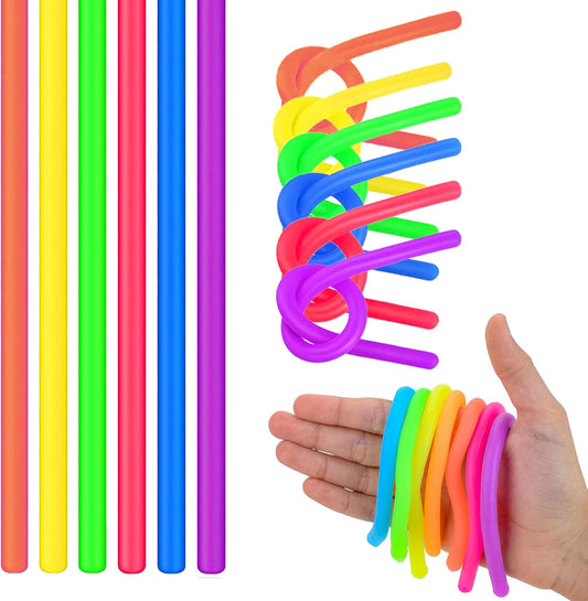 25 Pack Monkey Noodles - Fidget Stretchy Sensory Toys for Kids and Toddlers - Autism Sensory Products - Stretchy String - Party Favors for Kids - Treasure Box Toys for Classroom Easter Toys