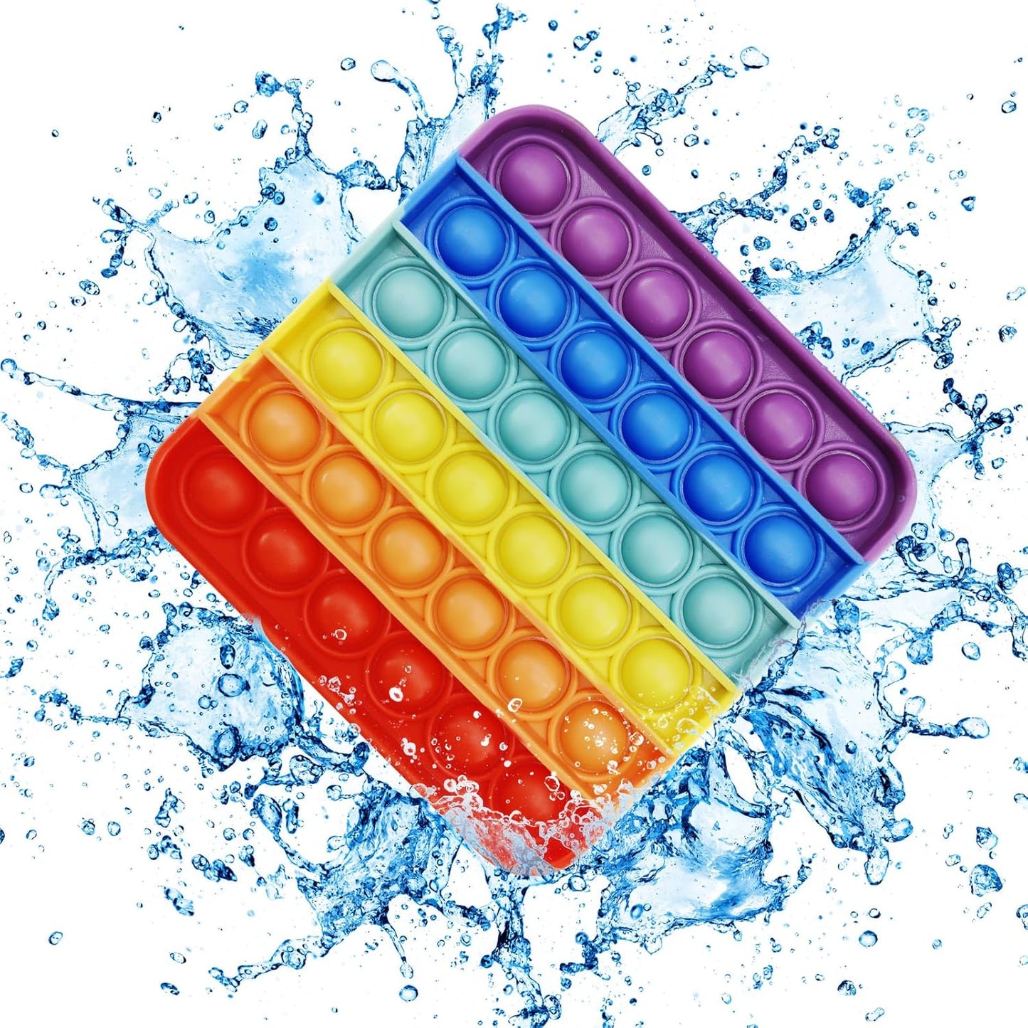 24 Pcs Pop Bubble Fidget Toys for Party Favors, Stress Relief Pressure Relieving Toys for Kids, Birthday Gifts and Classroom Game Prize Supplies, Christmas Party Gift for Kid and Adults