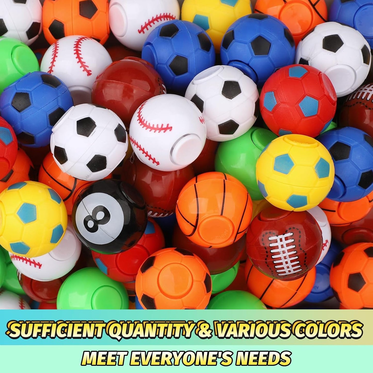 36 PCS Basketball Fidget Spinner, Soccer Ball Stress Relief Toys for Kids Adults, Goodie Bag Stuffers Treasure Box for Classroom Prizes, Sports Balls Party Favors for Easter Birthday Christmas