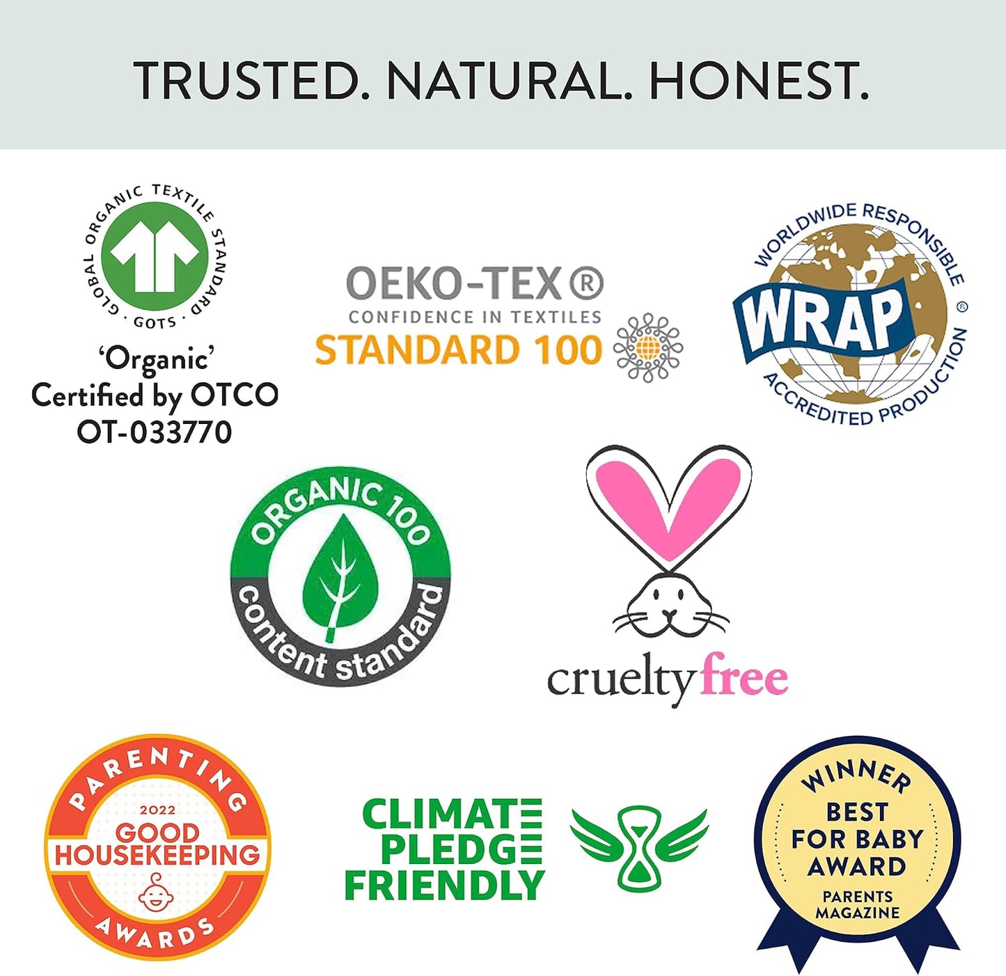 HonestBaby unisex-baby 10-pack Short Sleeve Bodysuits One-piece 100% Organic Cotton for Infant Baby Boys, Girls