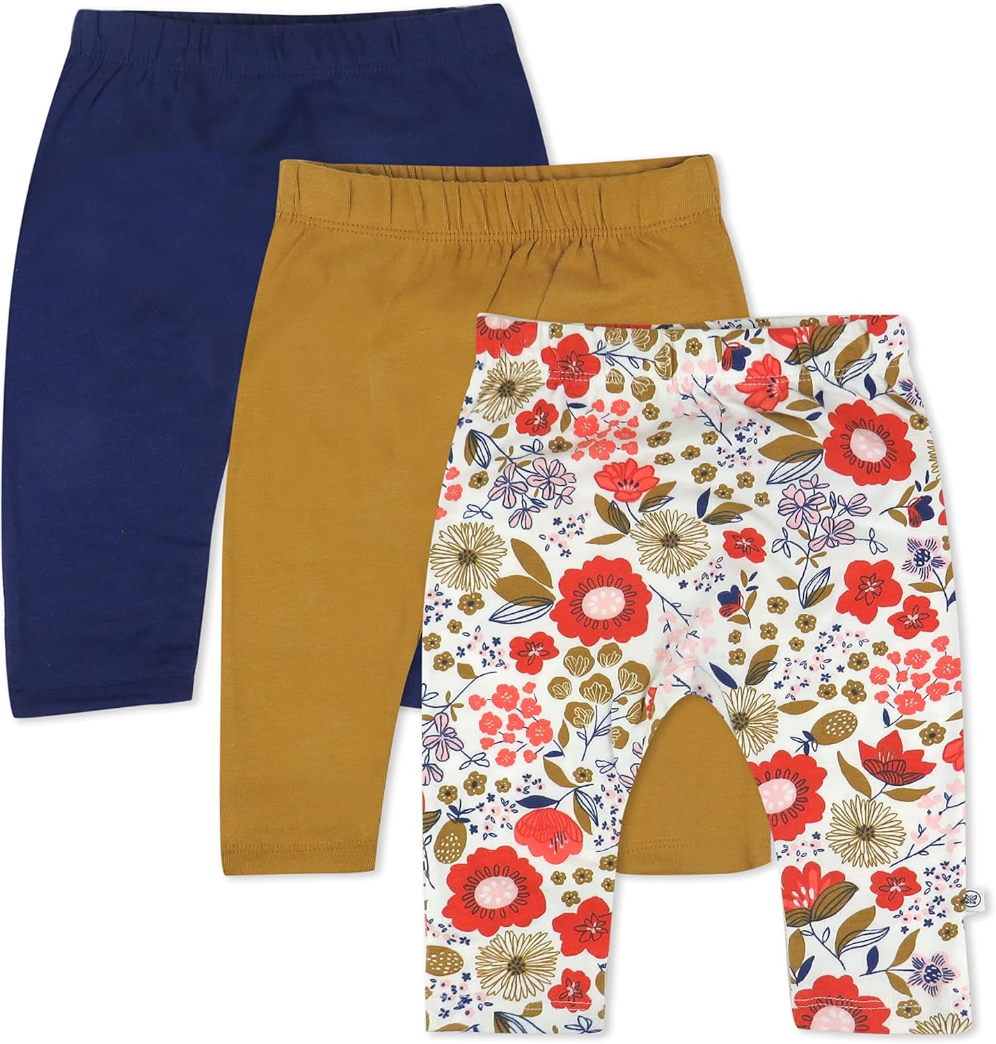 HonestBaby Multipack Harem Pants Roomy Fit Pull on Bottoms 100% Organic Cotton for Infant Baby Boys, Girls, Unisex