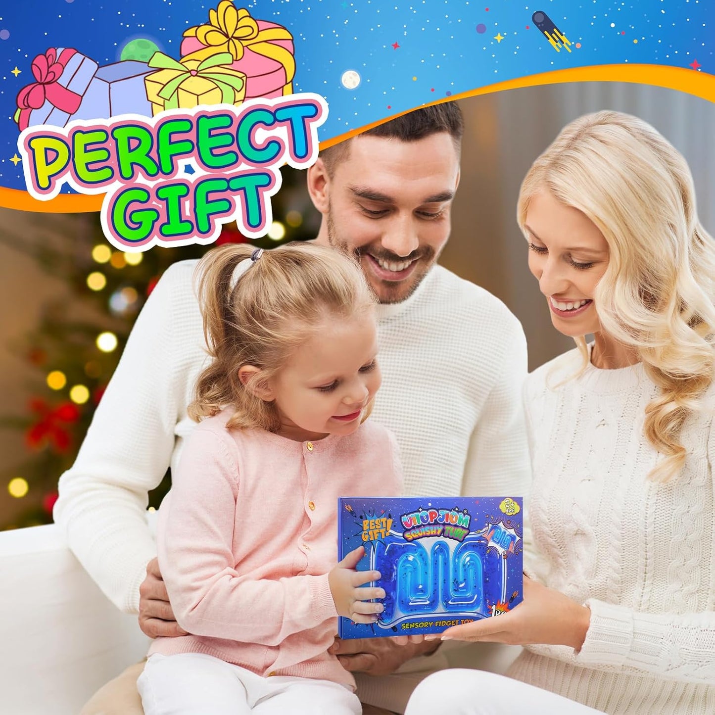 2PCS Autism Sensory Liquid Toy Stocking Stuffers for Kids Boys, ADHD Autistic Quiet Airplane Travel Toys, Cool Squishy Fidget Tube Stress Relief Toy for Classroom, Calm Down Corner