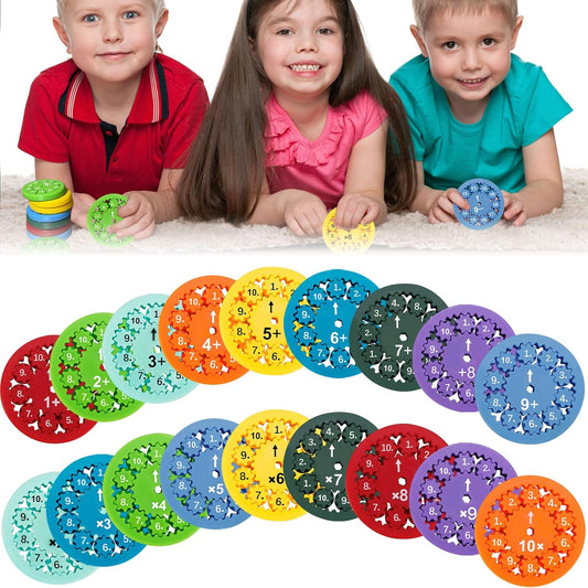 18PCS Math Facts Fidget Spinners for All The Stimmers, Multiplication Chat Game Fidget Toys, Math Fidget Toy Multiplication for Kids