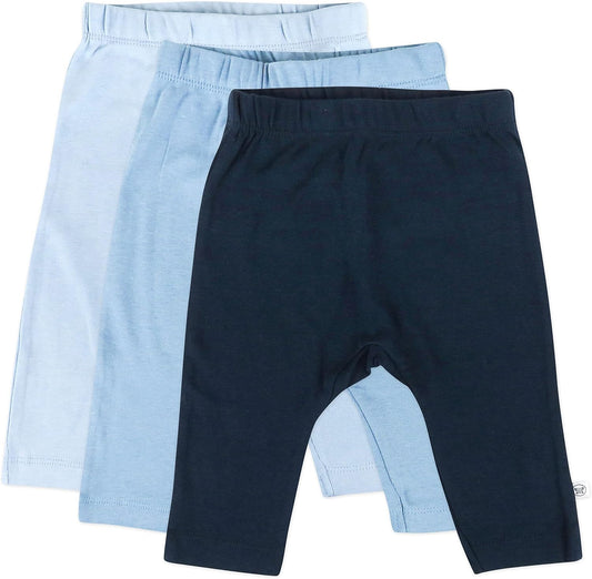 HonestBaby Multipack Harem Pants Roomy Fit Pull on Bottoms 100% Organic Cotton for Infant Baby Boys, Girls, Unisex