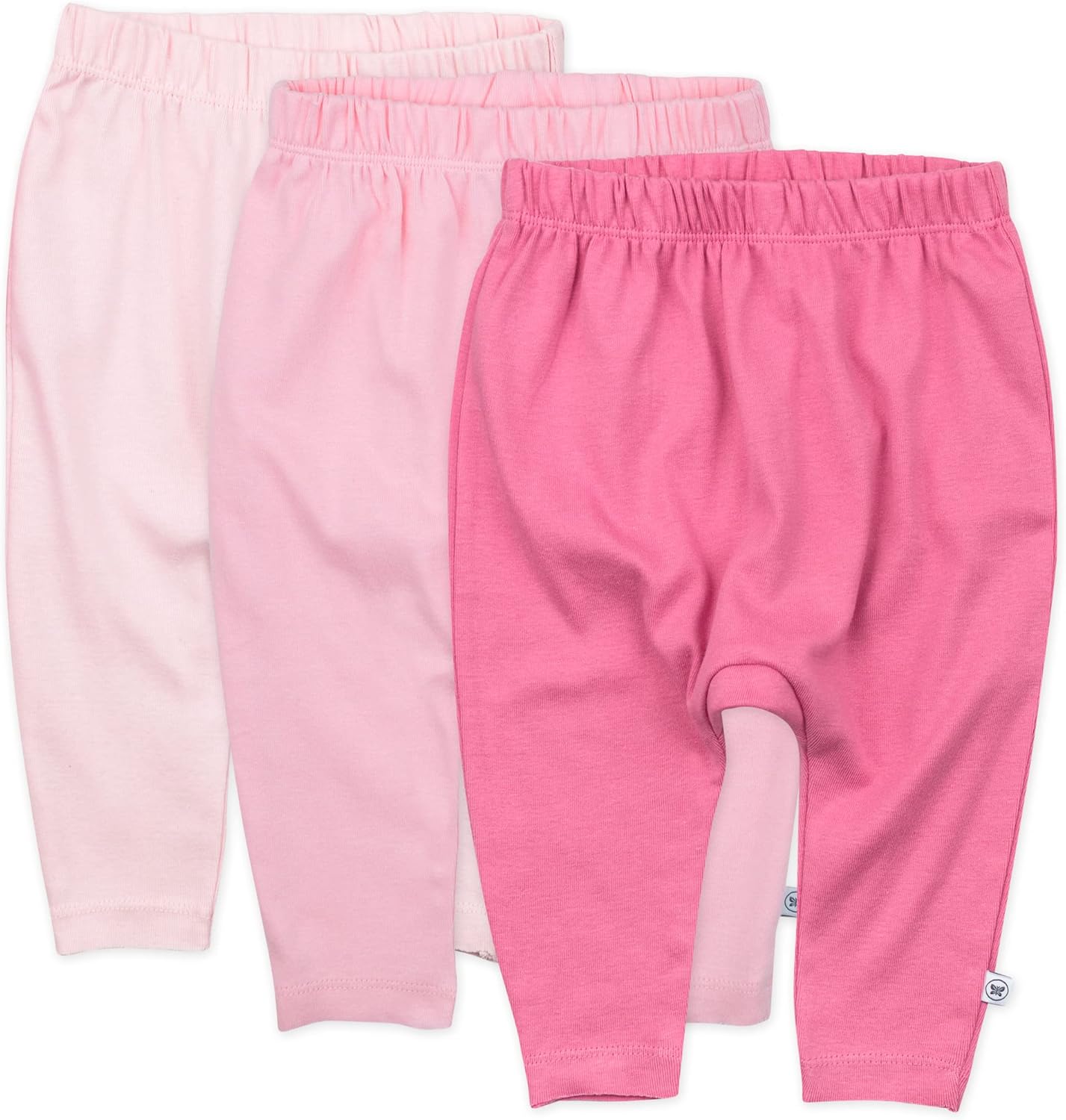 HonestBaby Multipack Harem Pants Roomy Fit Pull on Bottoms 100% Organic Cotton for Infant Baby Boys, Girls, Unisex